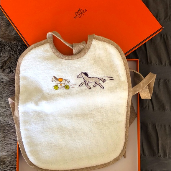 hermes baby bib